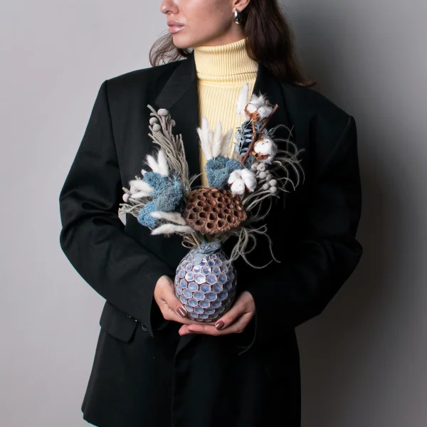 Композиция "Сухоцветы в керамике №1"_2