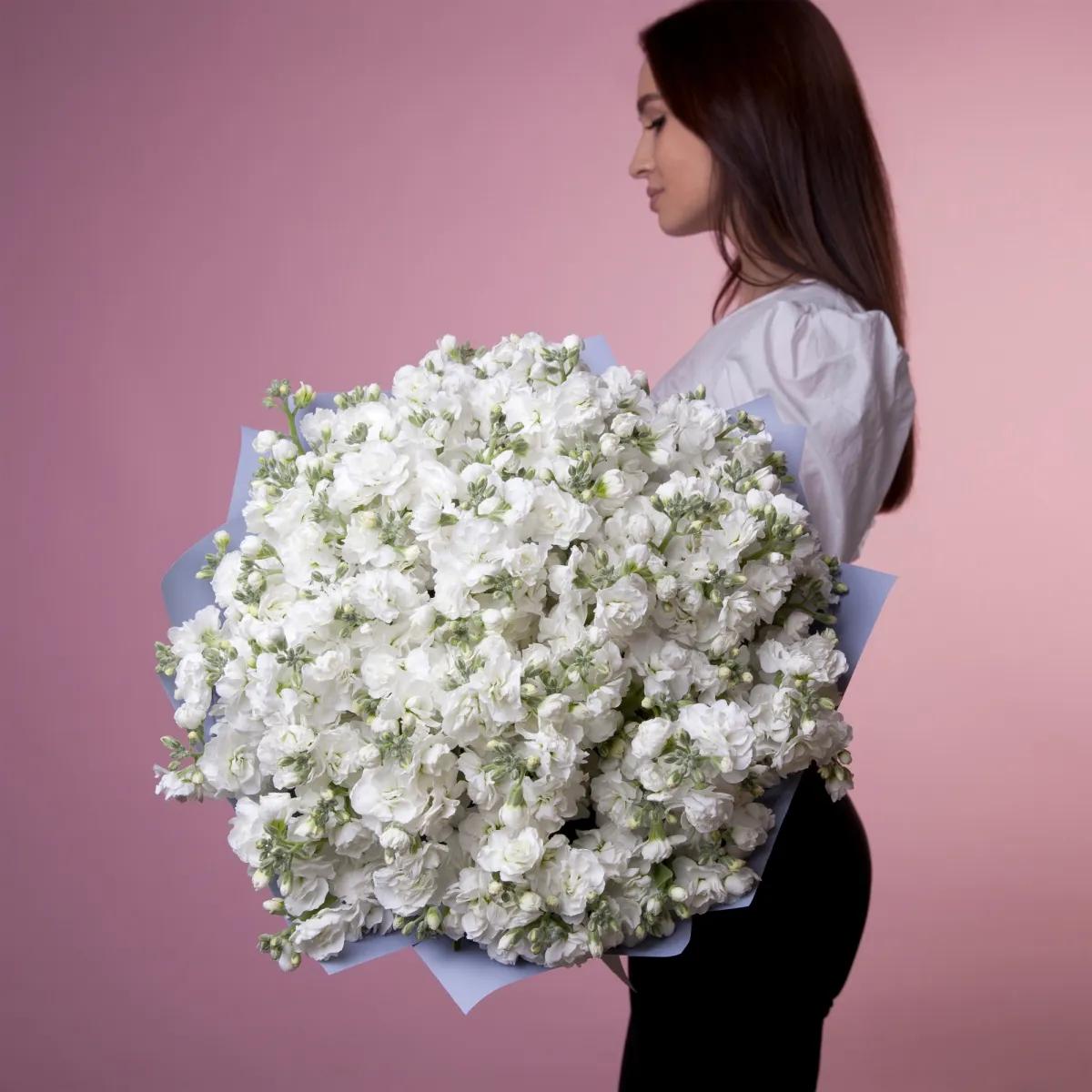 Букет Маттиола_кустовая "Белая"