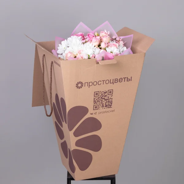 Флористический букет NEW "Панакотта S"_6