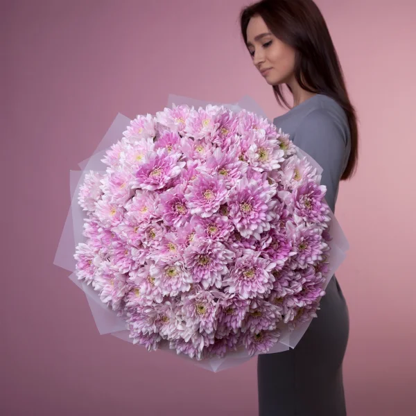 Букет Хризантема_кустовая "Балтика розовая"