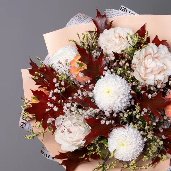 Флористический букет "Теплый шелест"_5