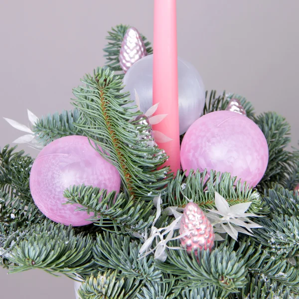 Композиция "Новогодняя в белом кашпо"_3