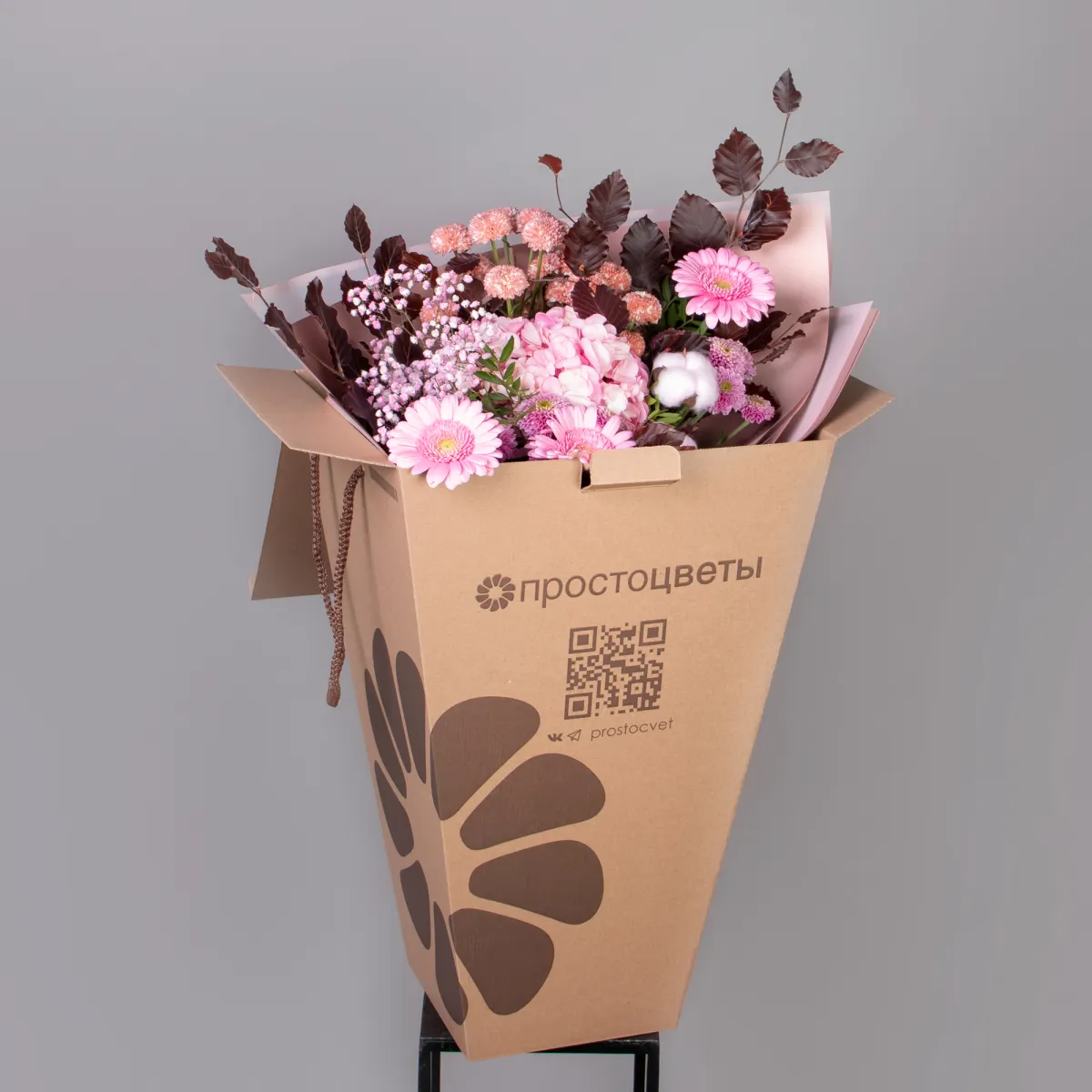 Флористический букет "Розовый сон"_6