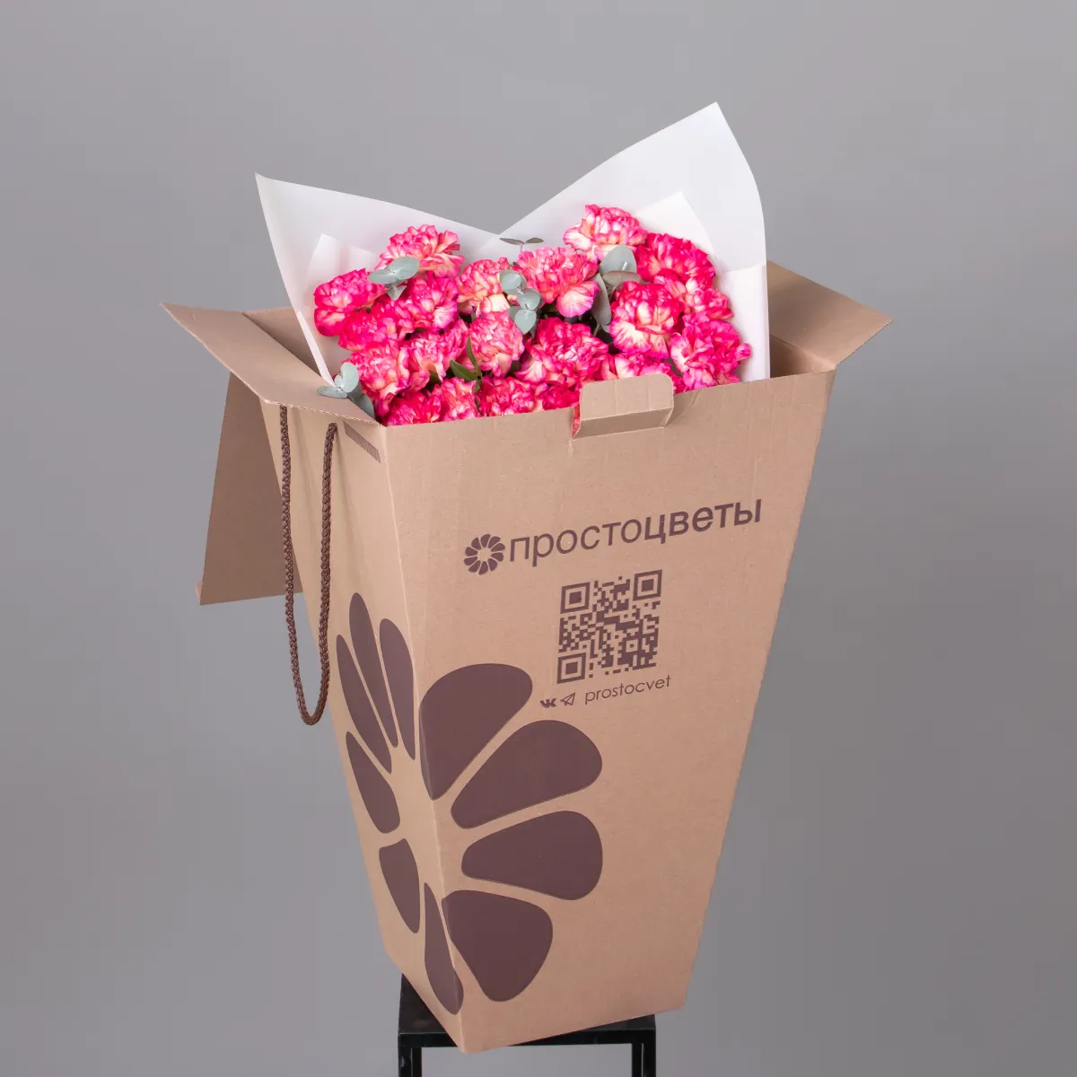 Флористический букет "Яркие диантусы"_5