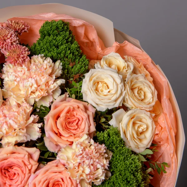 Флористический букет "Персиковый сад L"_4