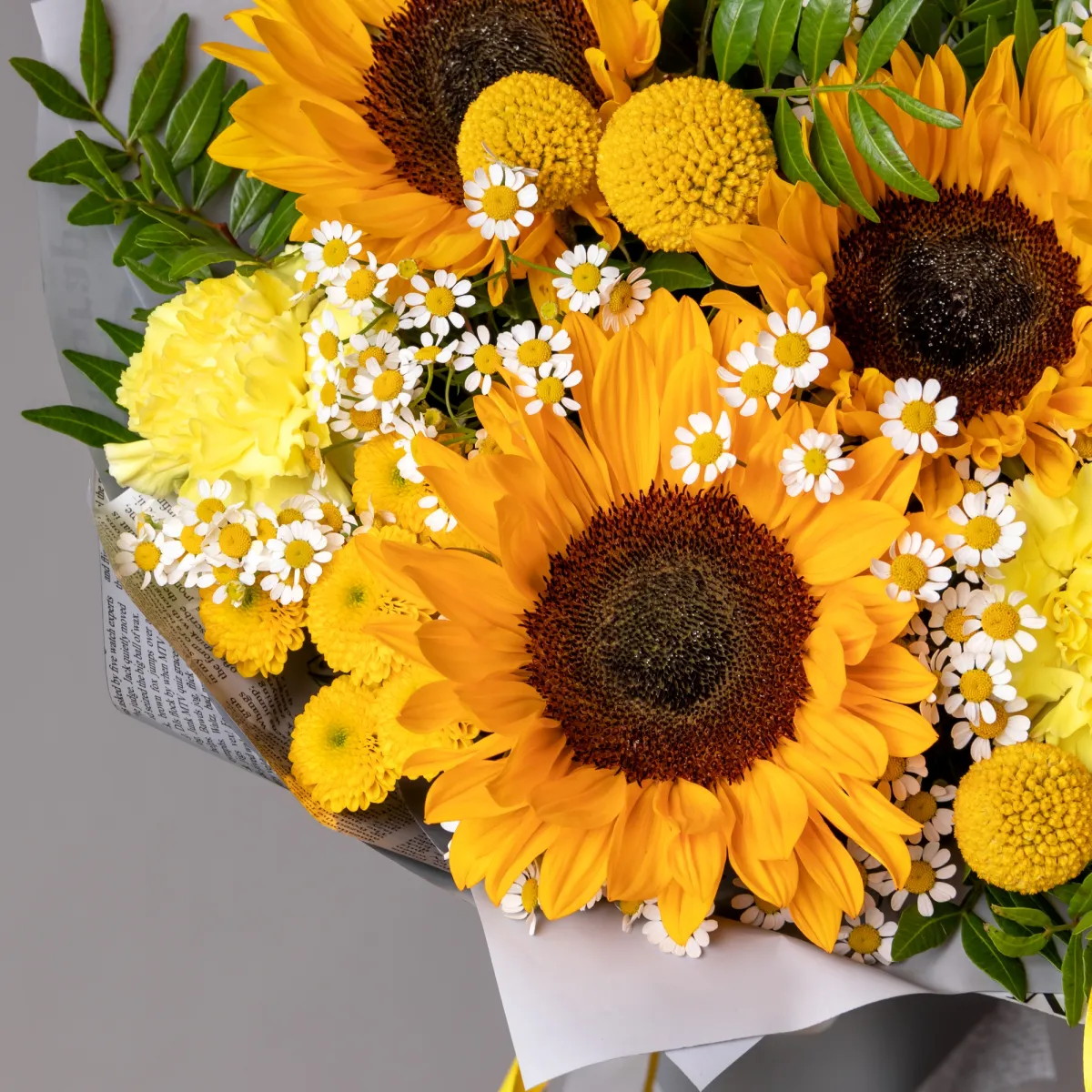 Флористический букет "Золотое поле М"_4