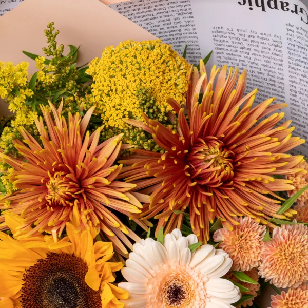 Флористический букет "Осеннее сияние М"_5
