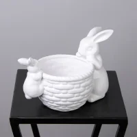 Фигурка ГК Корзинка с кроликами 850-016 23*13*15см._1