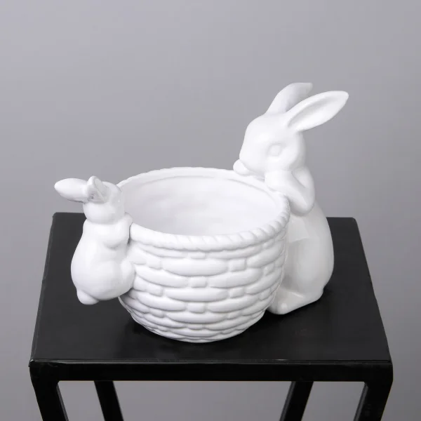 Фигурка ГК Корзинка с кроликами 850-016 23*13*15см._1