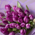 Флористический букет «Тюльпан, 25 шт, Сиреневый»_4