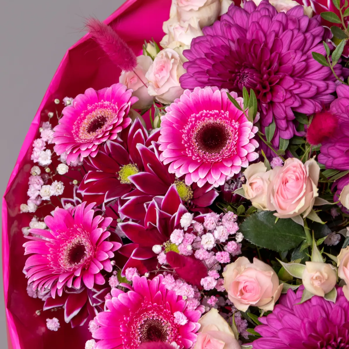 Флористический букет "Малиновая ночь L"_3