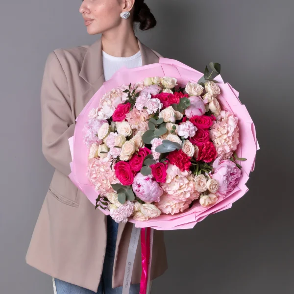 Флористический букет "Малиновый зефир"_2