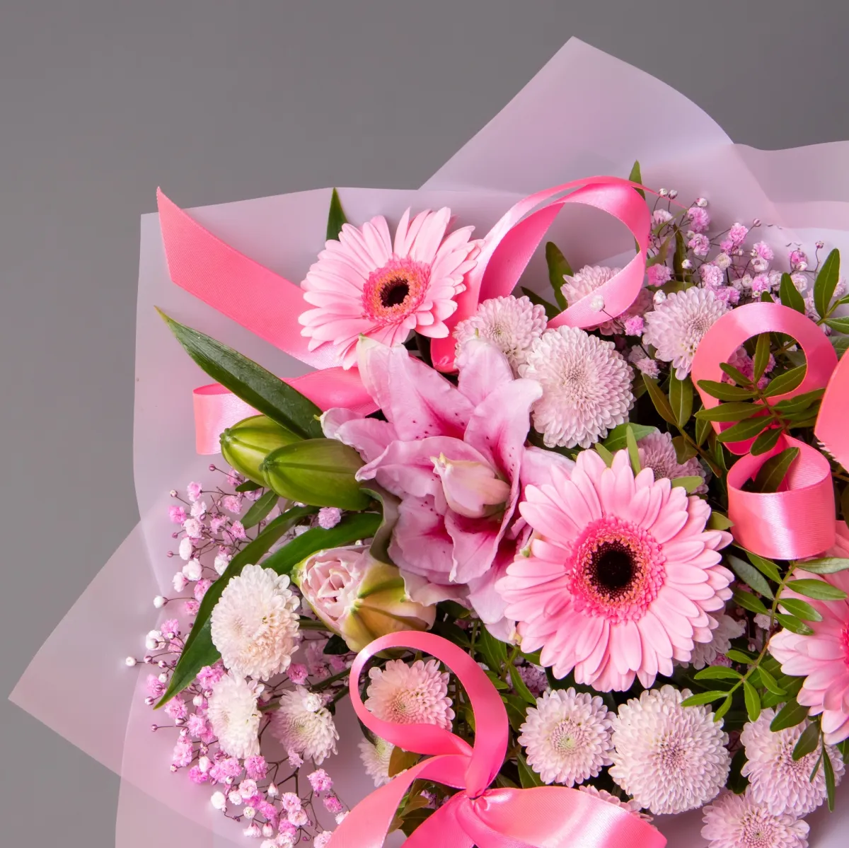 Флористический букет "Лепестки любви М"_3