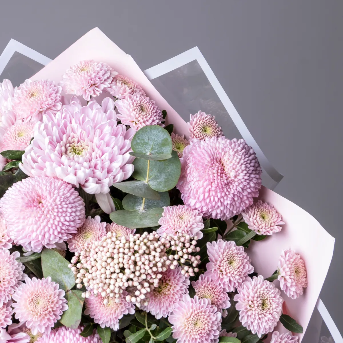 Флористический букет "Розовая дымка"_5