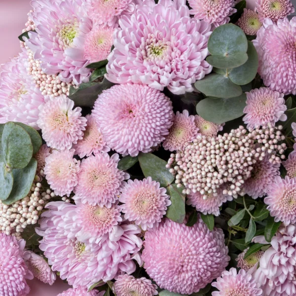 Флористический букет "Розовая дымка"_4