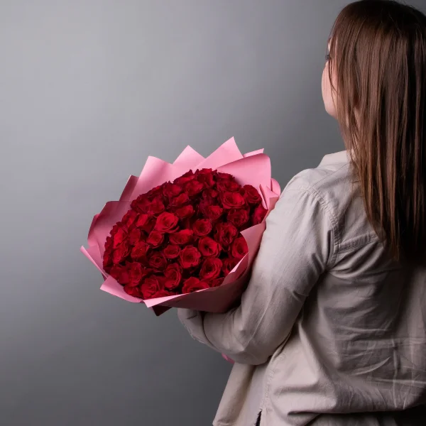 Флористический букет "51 красная роза"_2