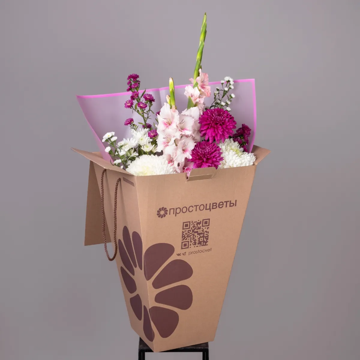 Флористический букет "Сердце на ладони"_5