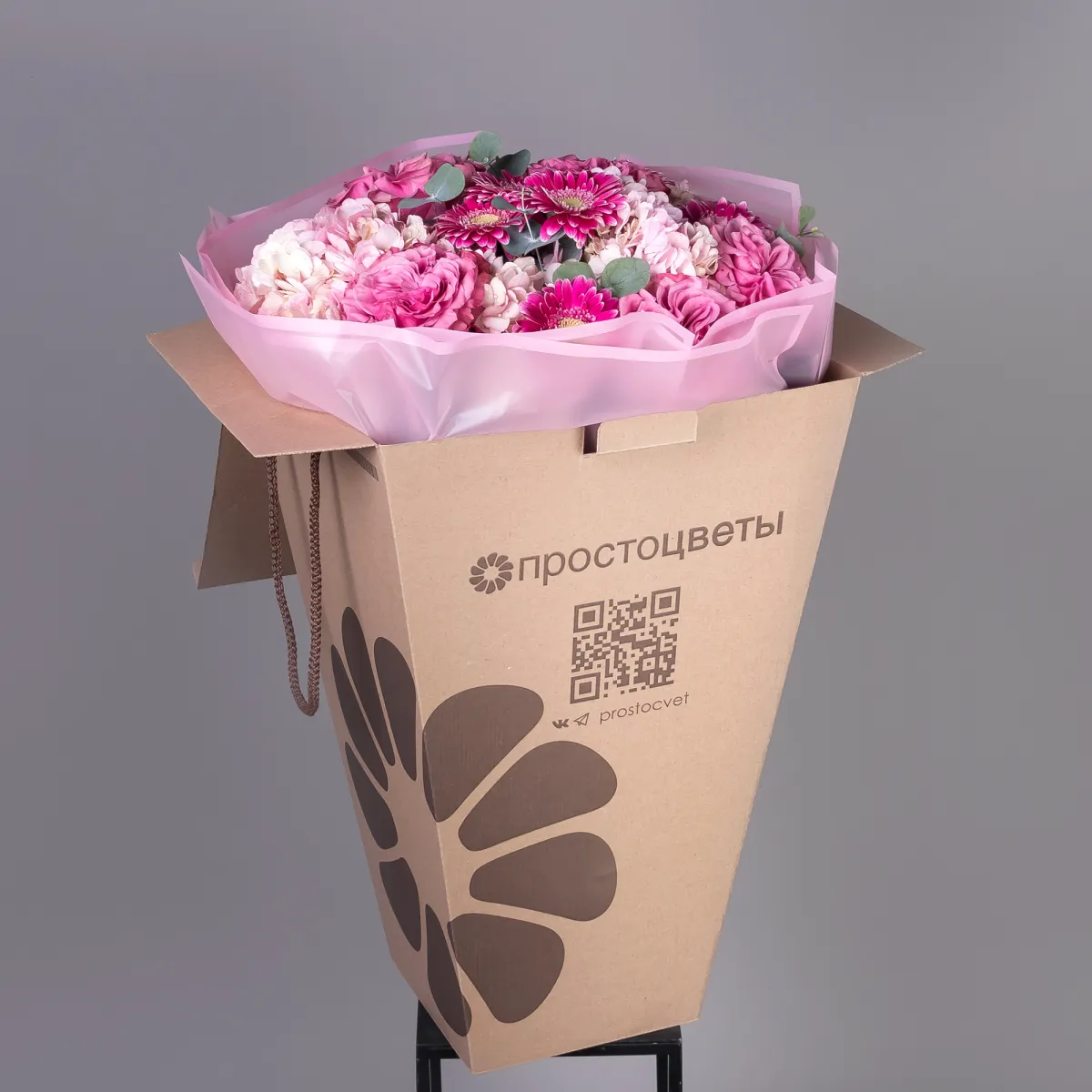 Флористический букет "Розовый каскад"_6