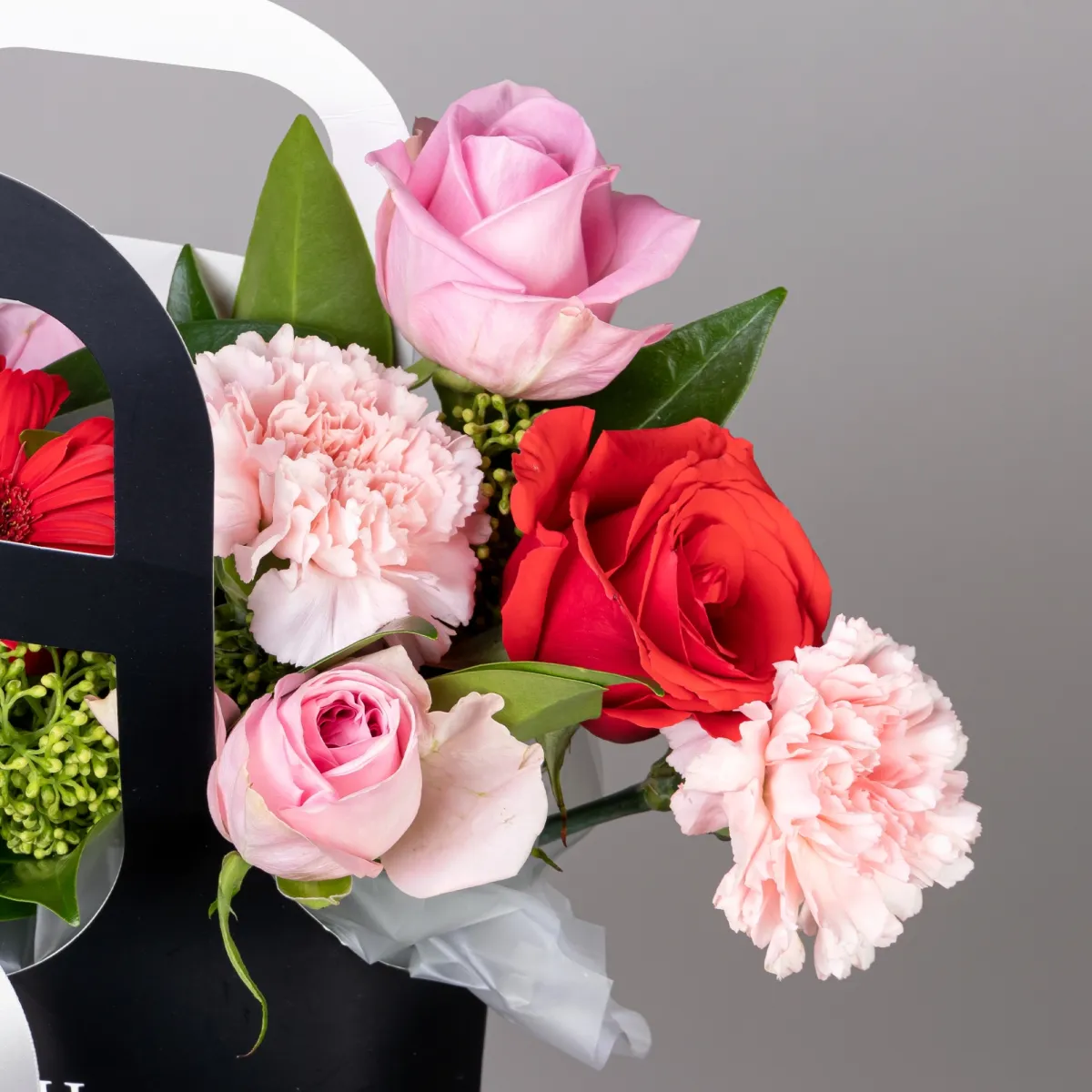 Композиция "Сумочка с красной герберой"_4