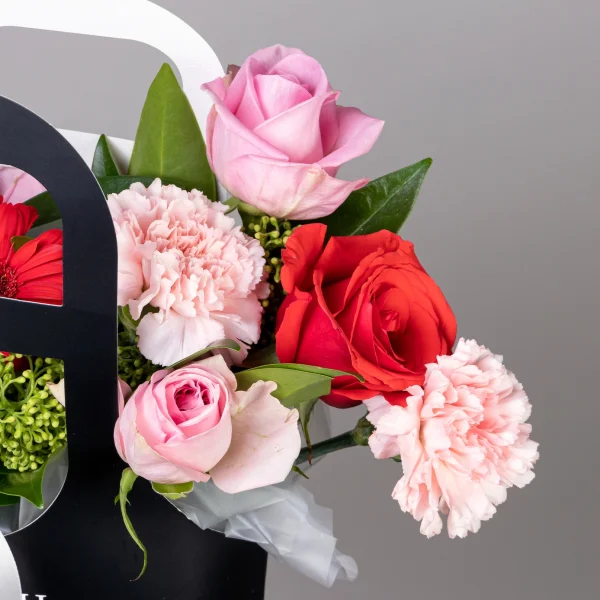 Композиция "Сумочка с красной герберой"_4