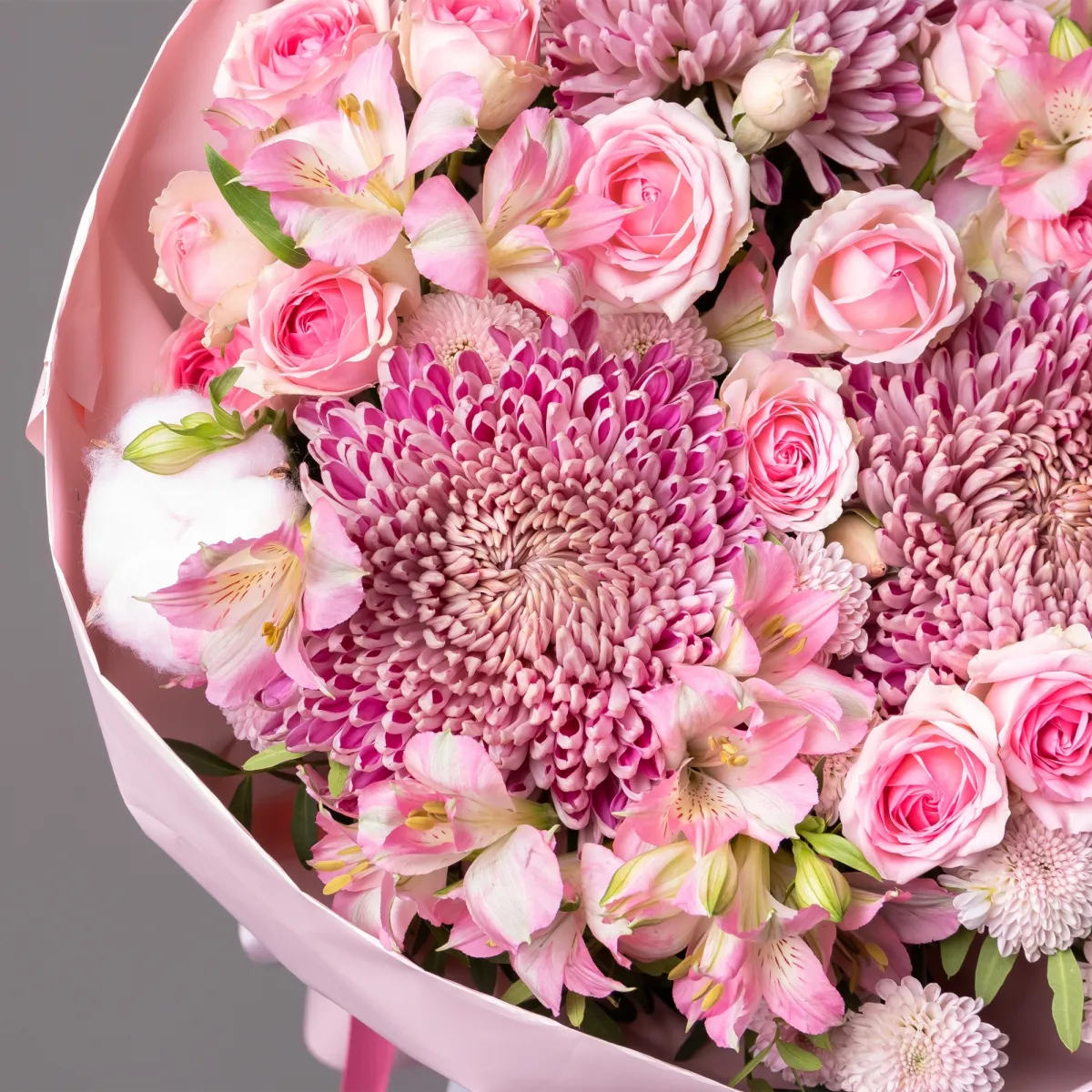 Флористический букет "Сахарная вата"_3