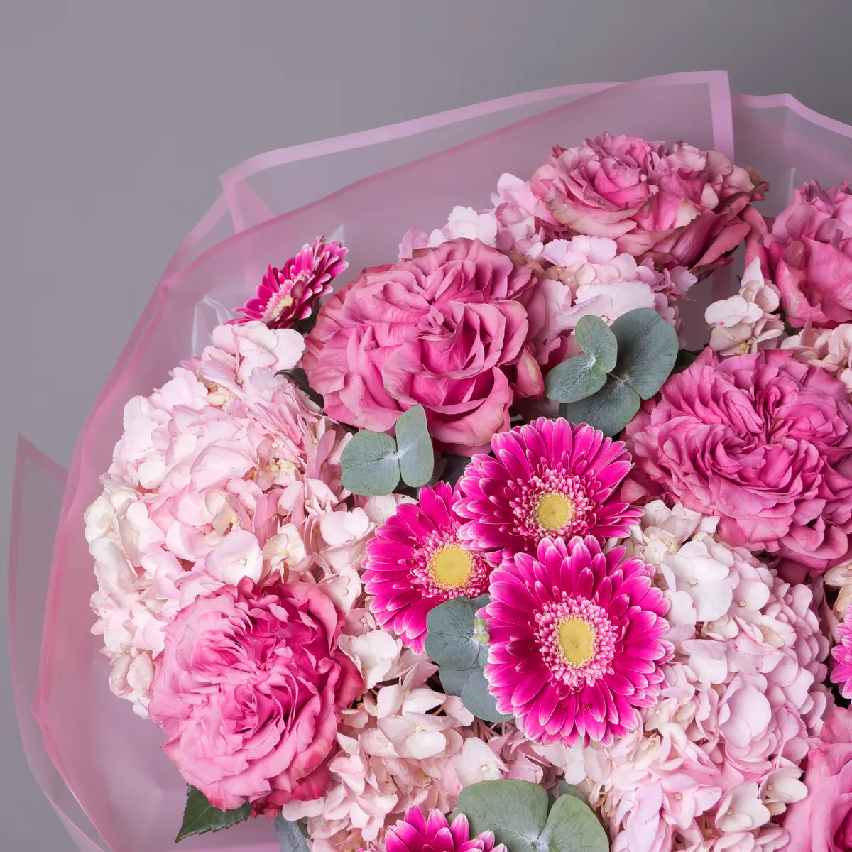 Флористический букет "Розовый каскад"_3