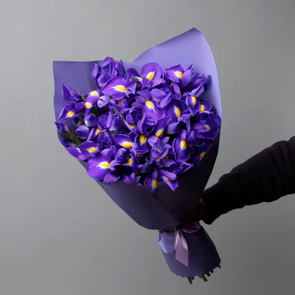 Флористический букет "Ирис Блу Мэджик 27шт"