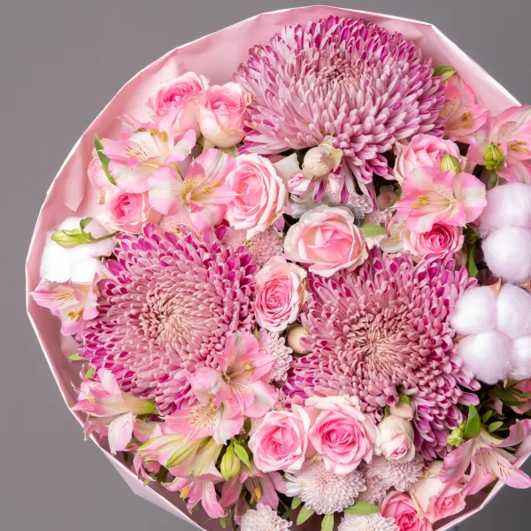 Флористический букет "Сахарная вата"_2