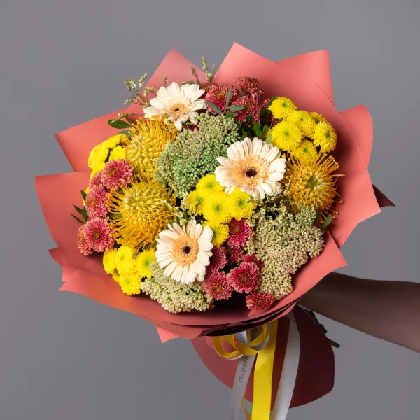 Флористический букет "Теплое сияние"_1