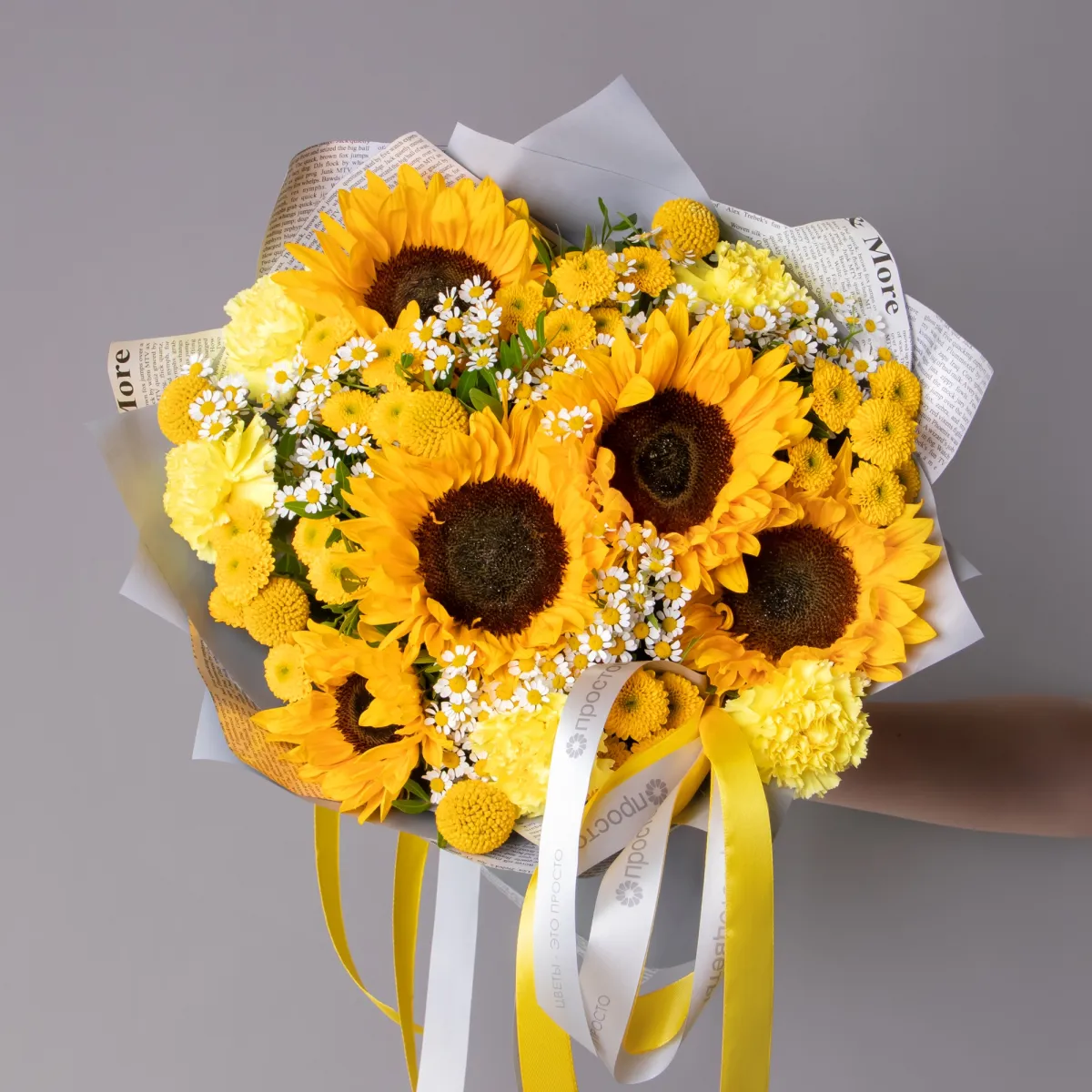 Флористический букет "Золотое поле L"_1