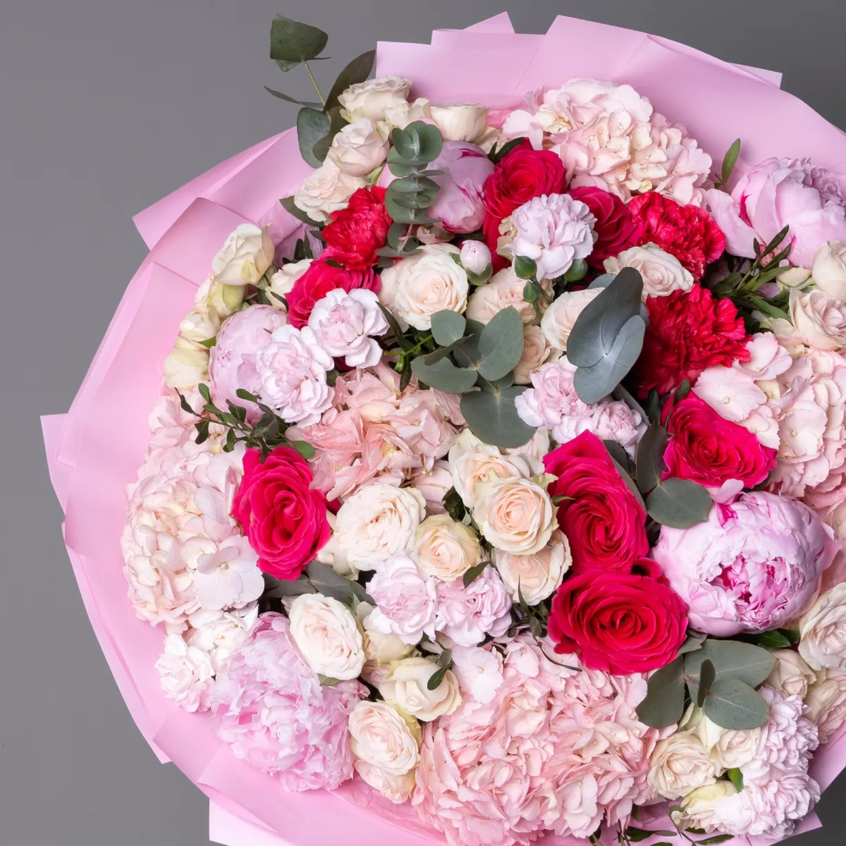 Флористический букет "Малиновый зефир"_3