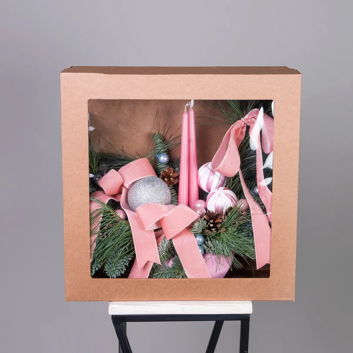 Композиция "Новогодняя в подарочной коробке"_3