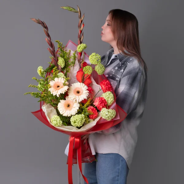 Флористический букет "Румяные зори"_2