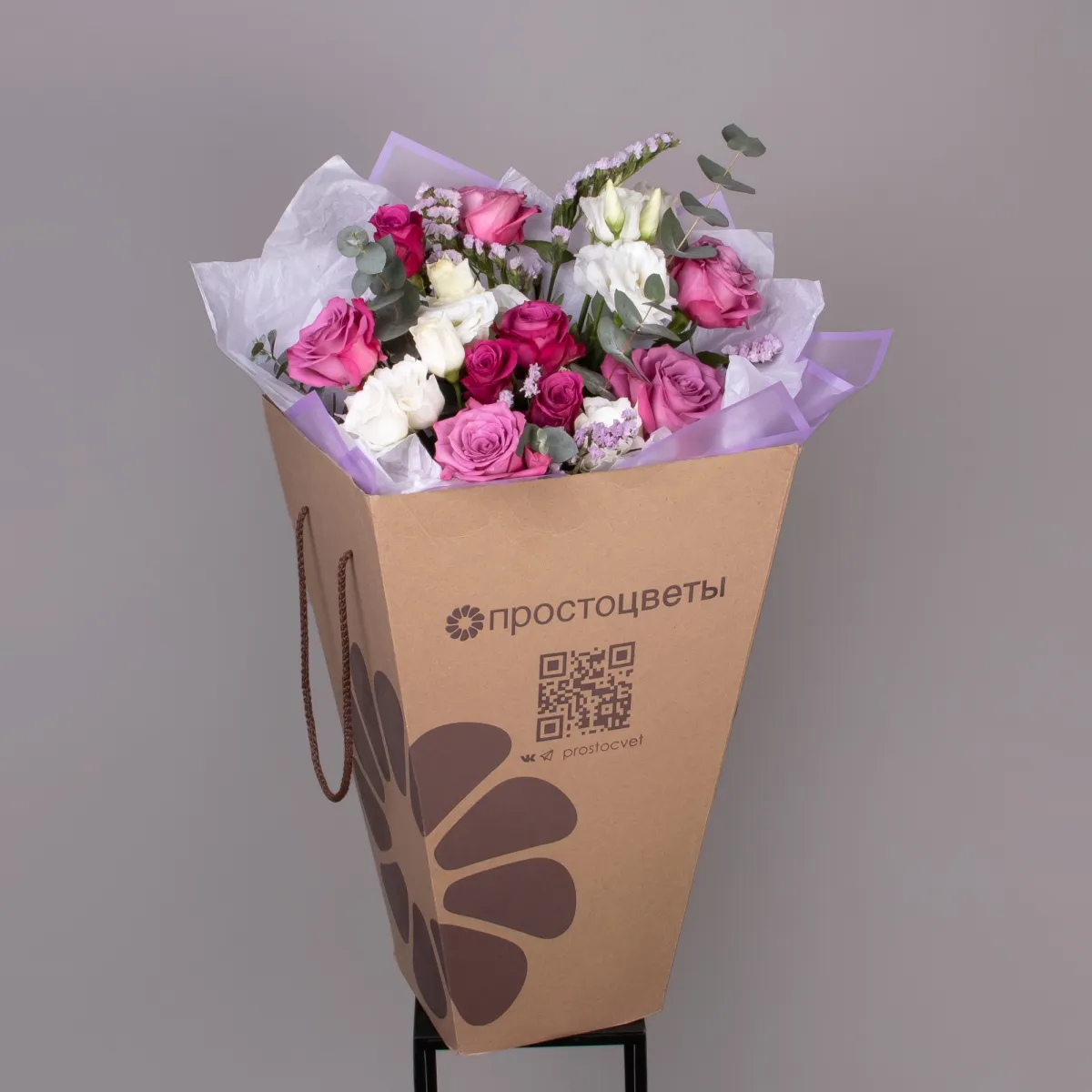 Флористический букет NEW "Черничный пирог L"_6