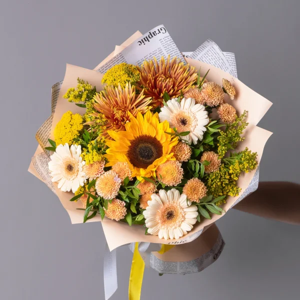 Флористический букет "Осеннее сияние М"_1