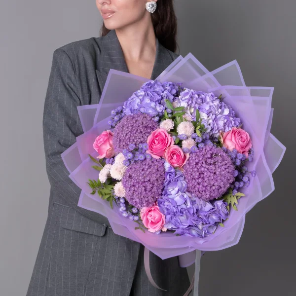 Флористический букет "Лиловая нежность L"_2