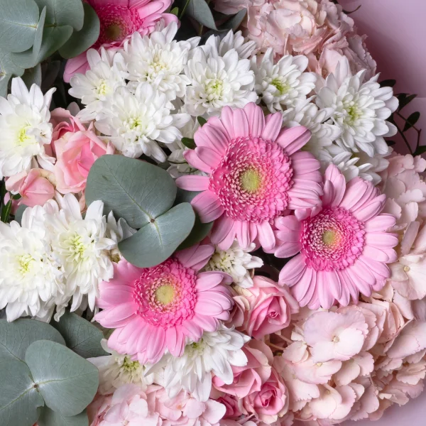 Флористический букет "Розовый шелк"_4