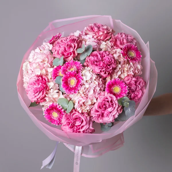 Флористический букет "Розовый каскад"_1
