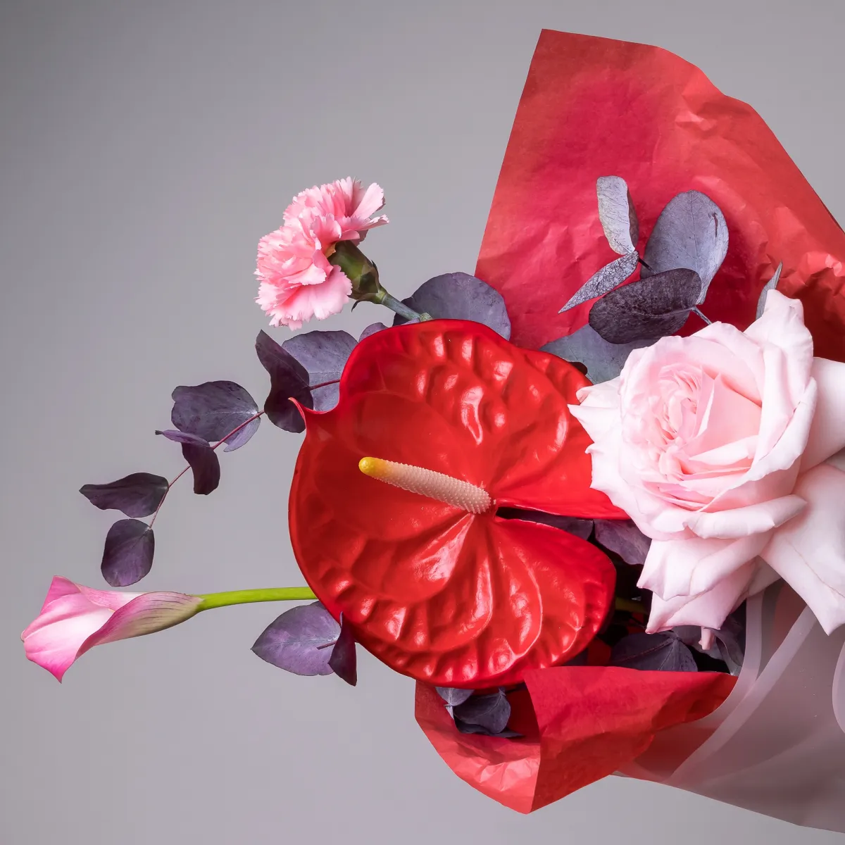 Флористический букет "Розовый фламинго XS"_3