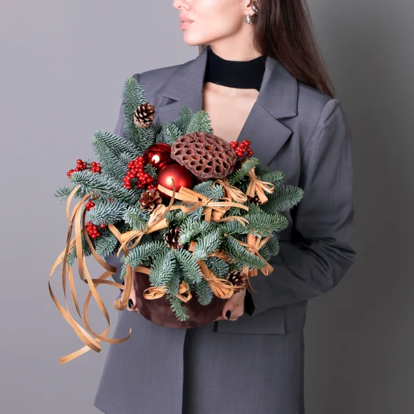 Композиция "Новогодняя с лотосом"_2