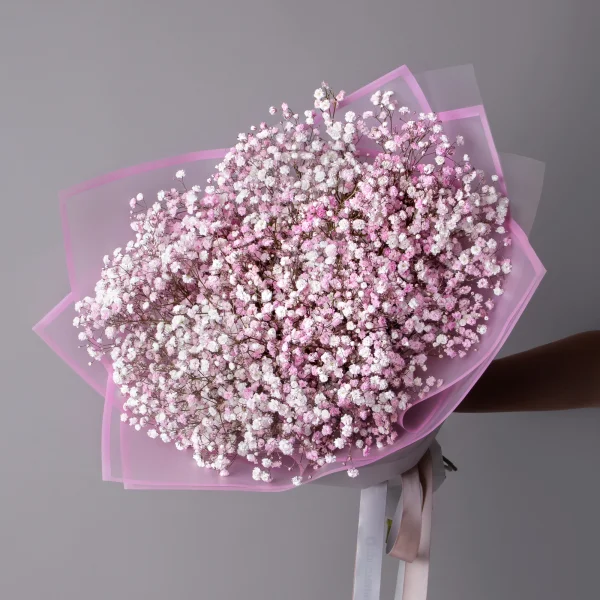 Букет Гипсофила "Крашенная светло-розовая"_1