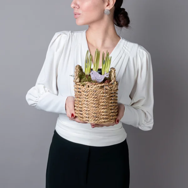 Мускари в корзине с ручками PTMB1165_2