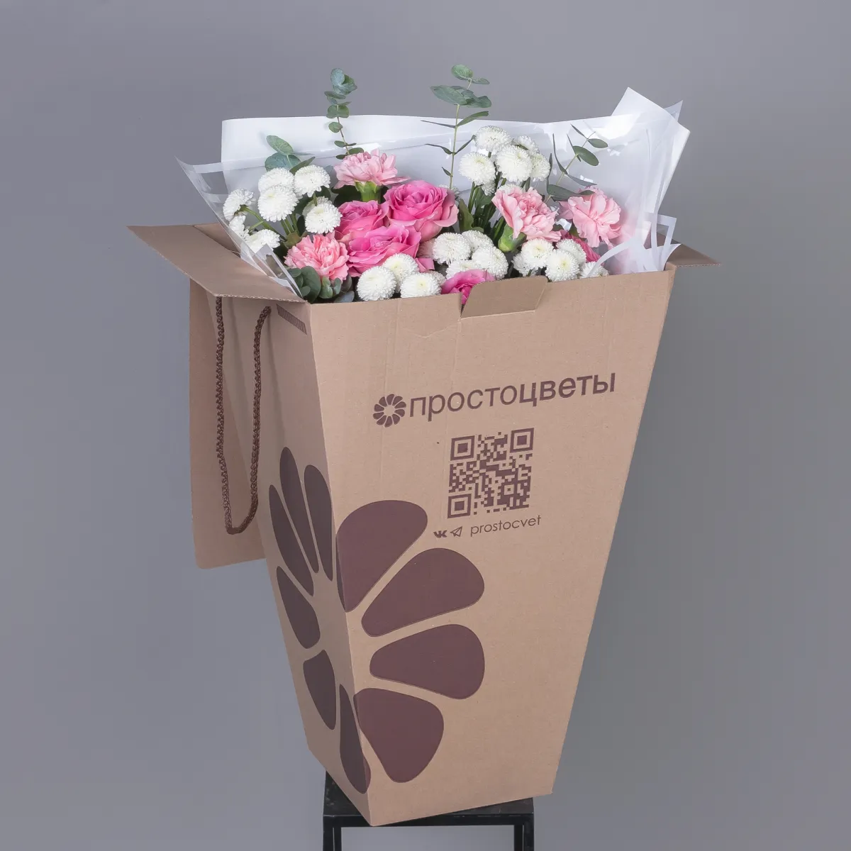 Флористический букет "Розовый секрет"_6