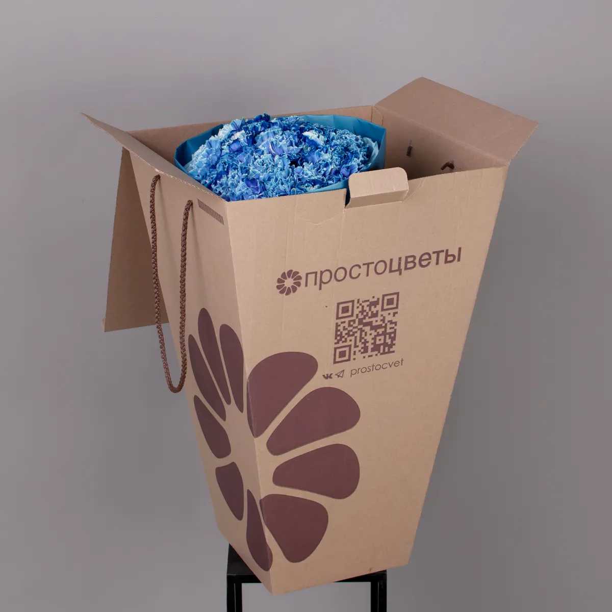 Букет Гвоздика "Тинтед Блу"_5