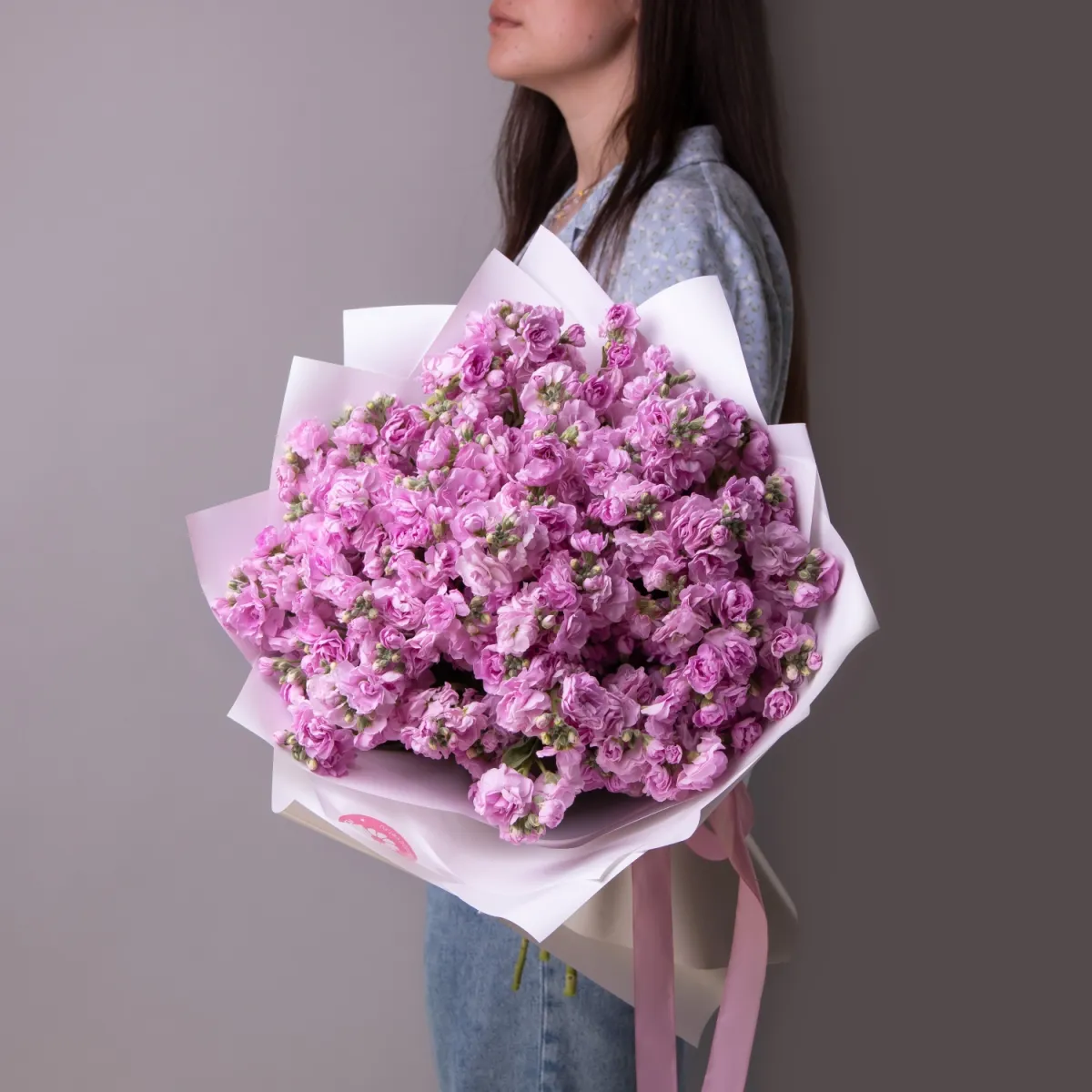 Букет Маттиола_кустовая "Розовая"