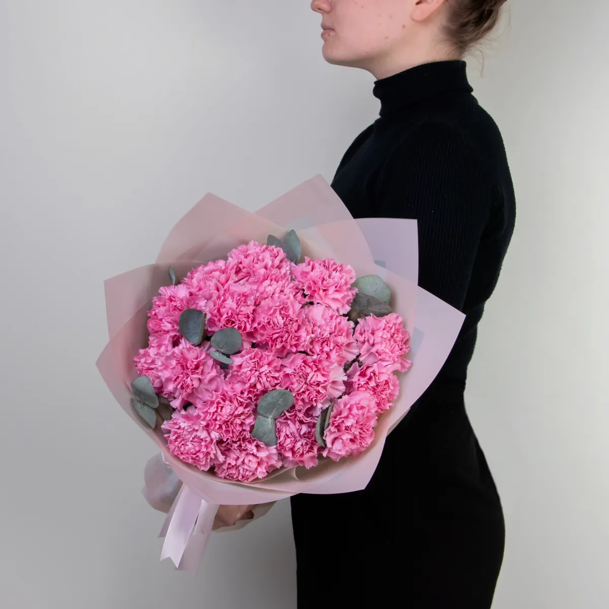 Флористический букет "Розовые Диантусы"