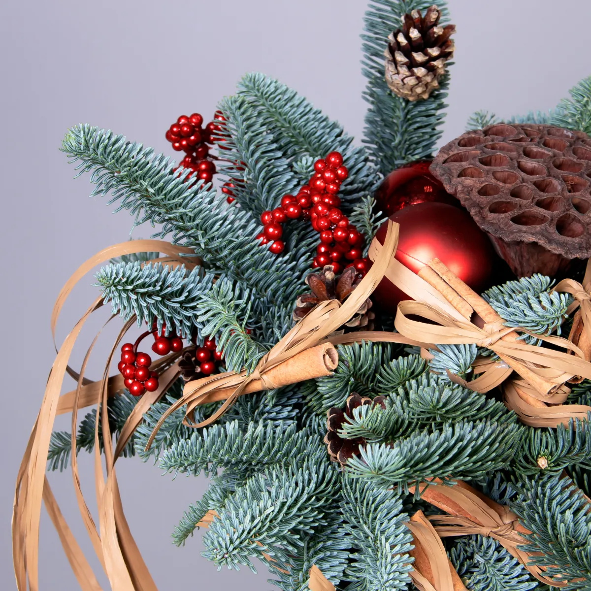 Композиция "Новогодняя с лотосом"_3