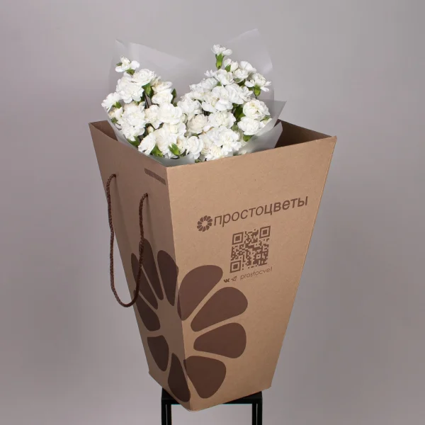 Букет Гвоздика кустовая "Белая"_5