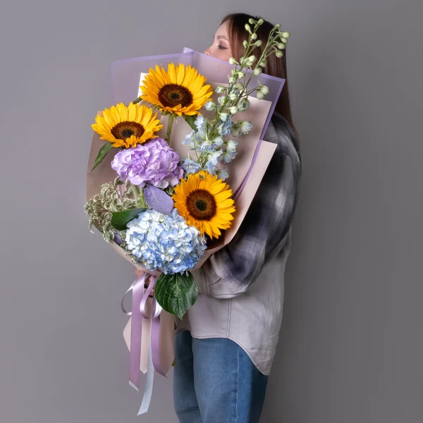 Флористический букет "Солнечные облака"_2