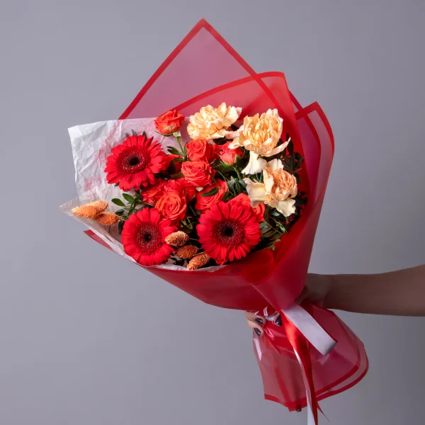 Флористический букет "Красный сад"_1